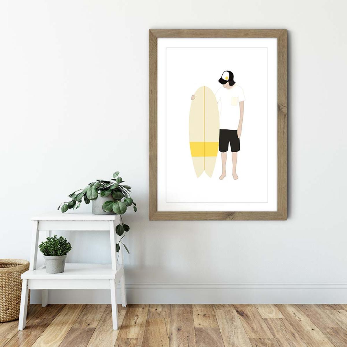 Stick Art Print Oak Frame – image 6