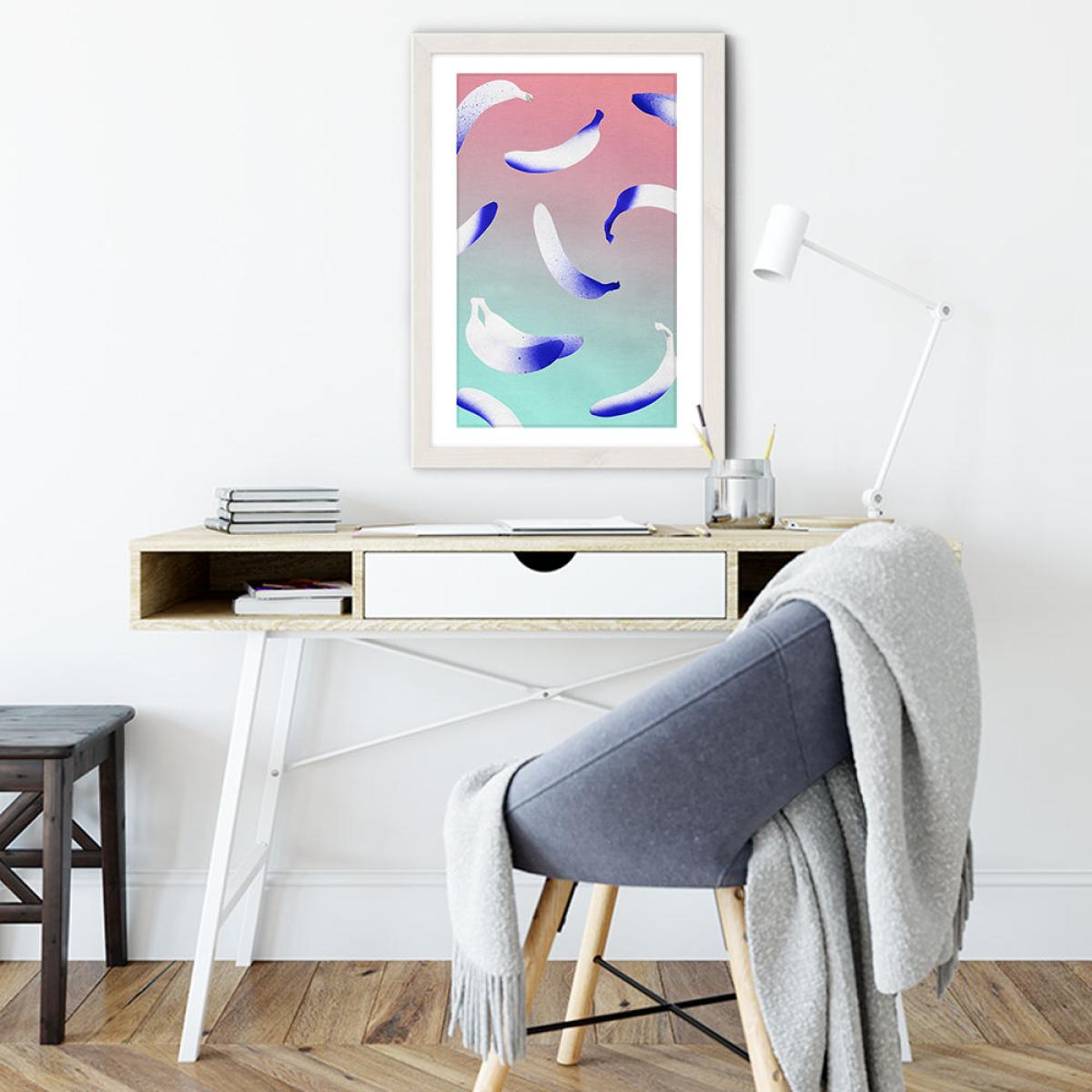 B-A-N-A-N-A-S Art Print White Frame – image 2