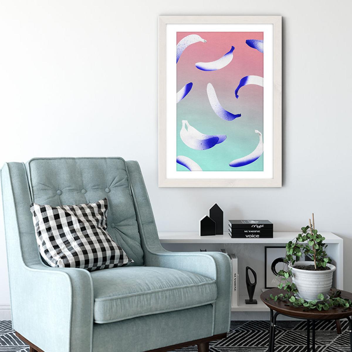 B-A-N-A-N-A-S Art Print White Frame – image 3