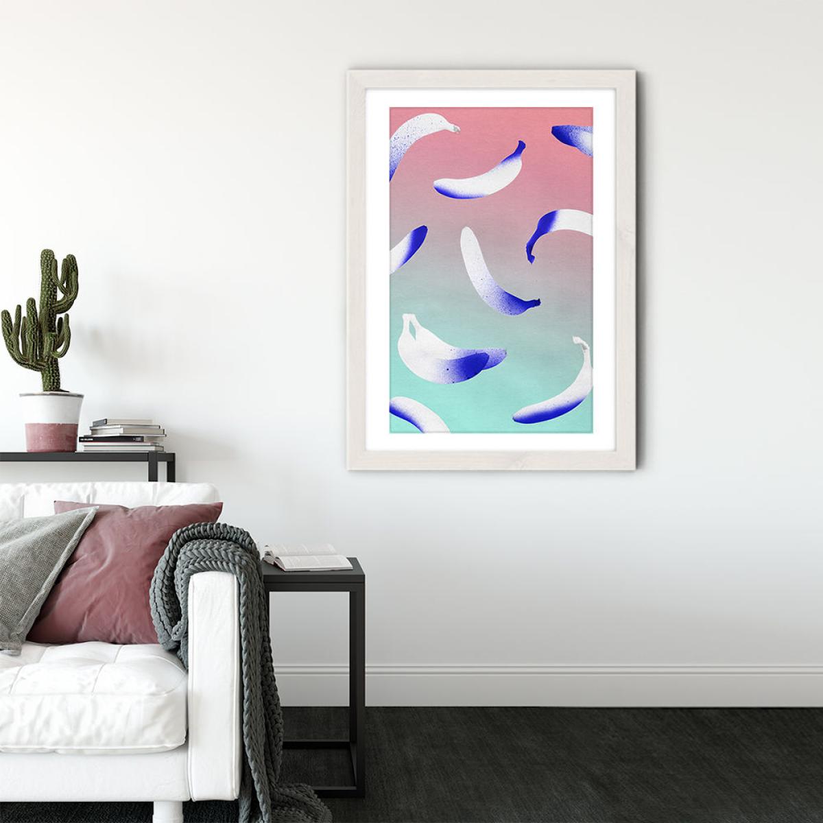 B-A-N-A-N-A-S Art Print White Frame – image 4
