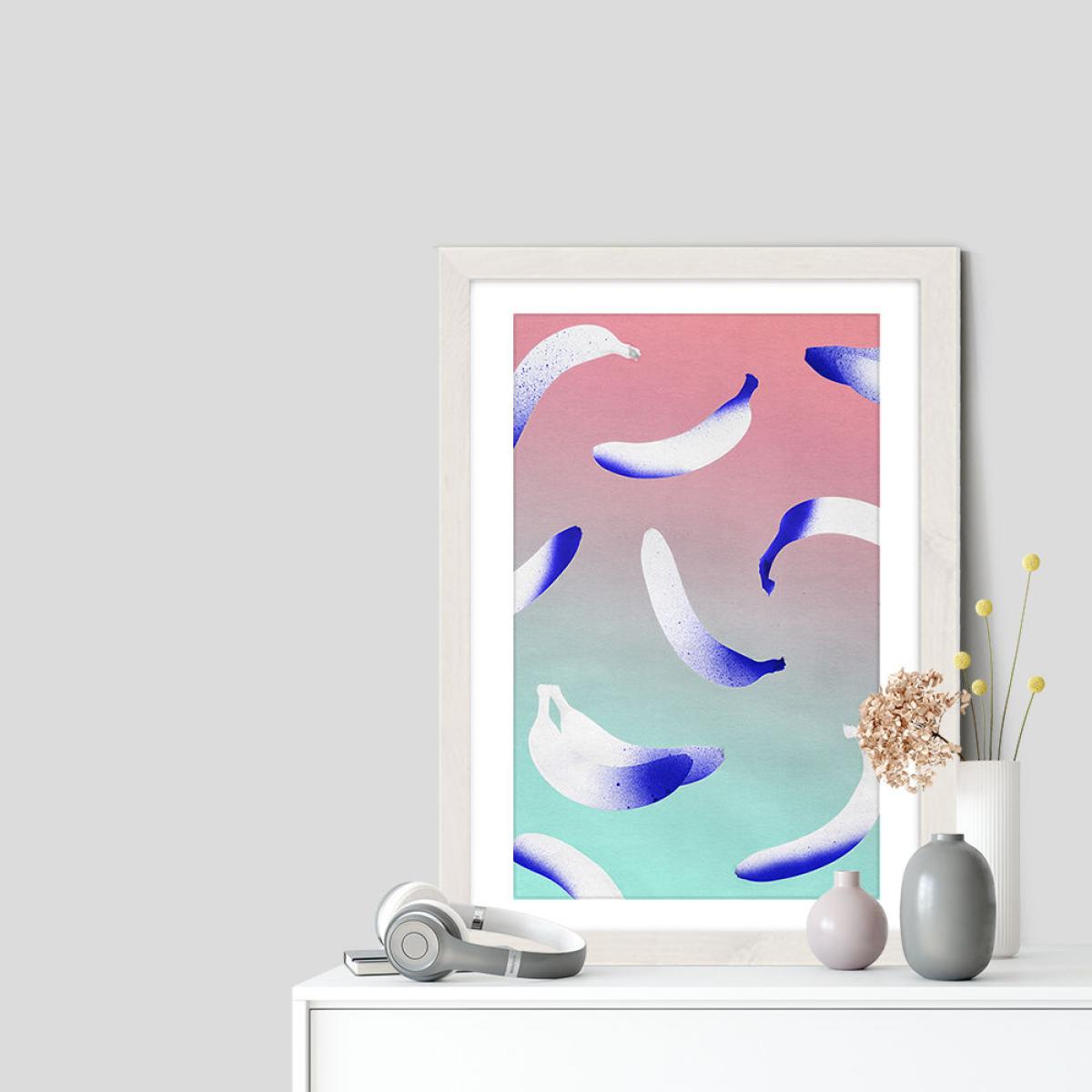 B-A-N-A-N-A-S Art Print White Frame – image 6