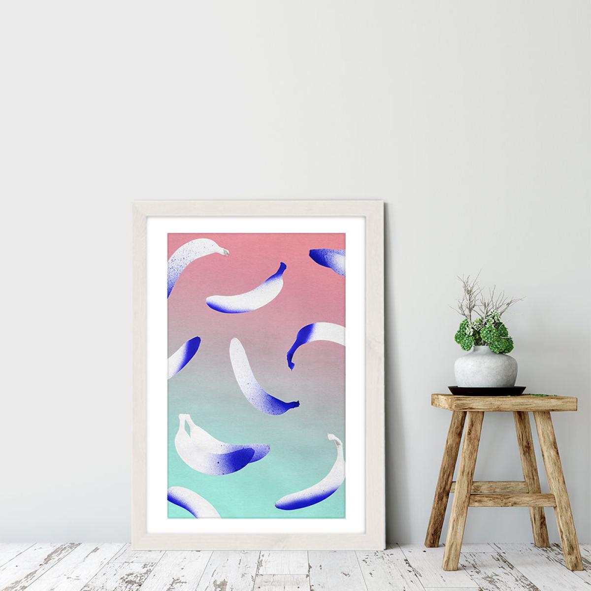 B-A-N-A-N-A-S Art Print White Frame – image 7