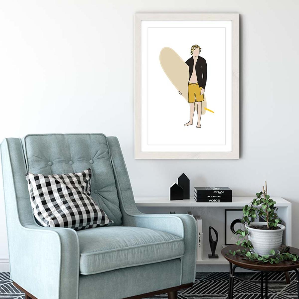 Lookback Art Print White Frame – image 4