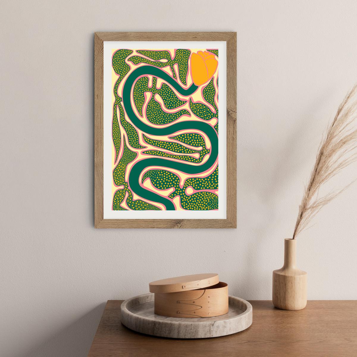 The Place to Rest My Head Art Print Oak Frame – image 2