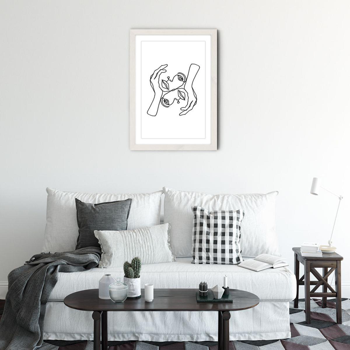 Julie Art Print White Frame – image 3