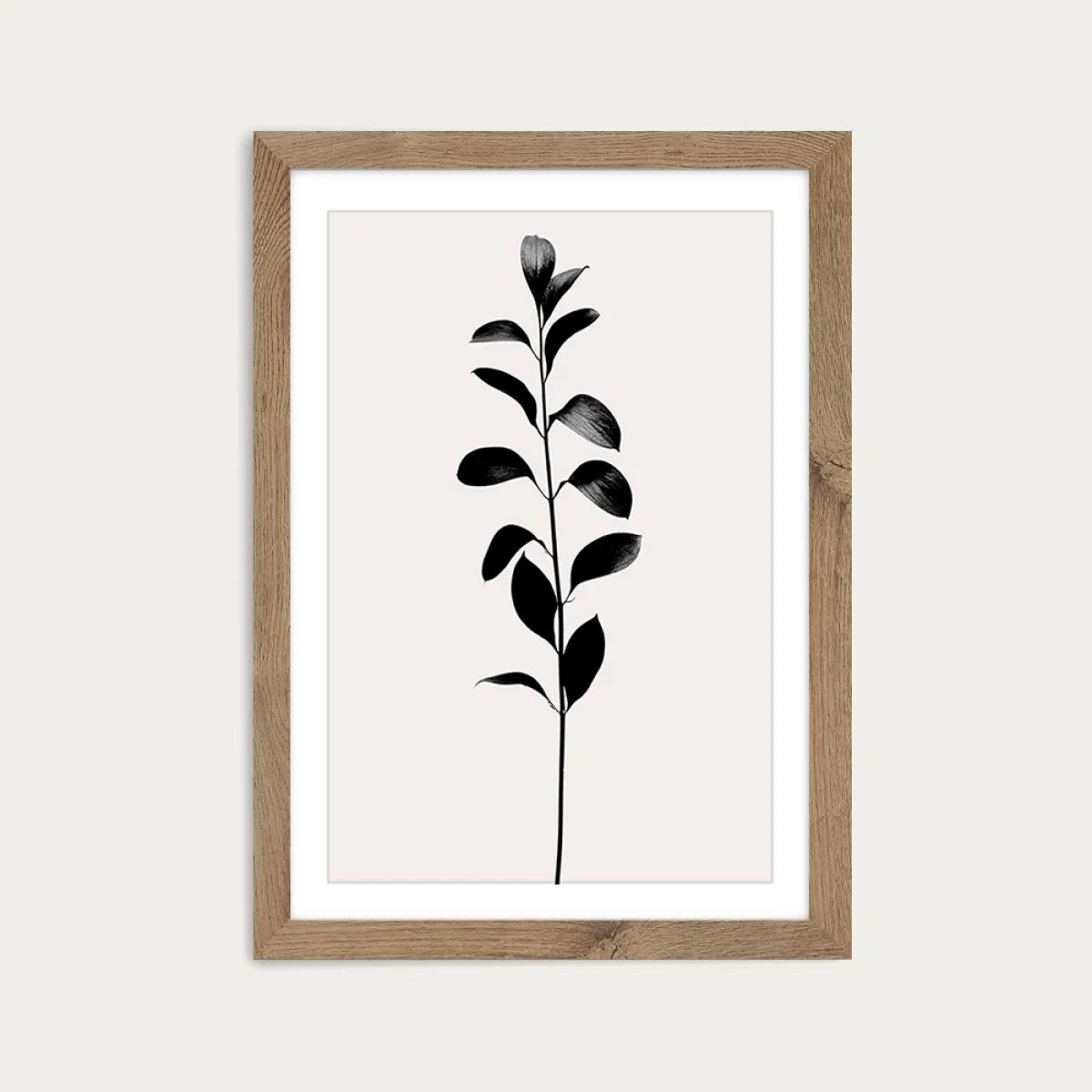 Monochromatica No.9 Art Print Oak Frame – image 1