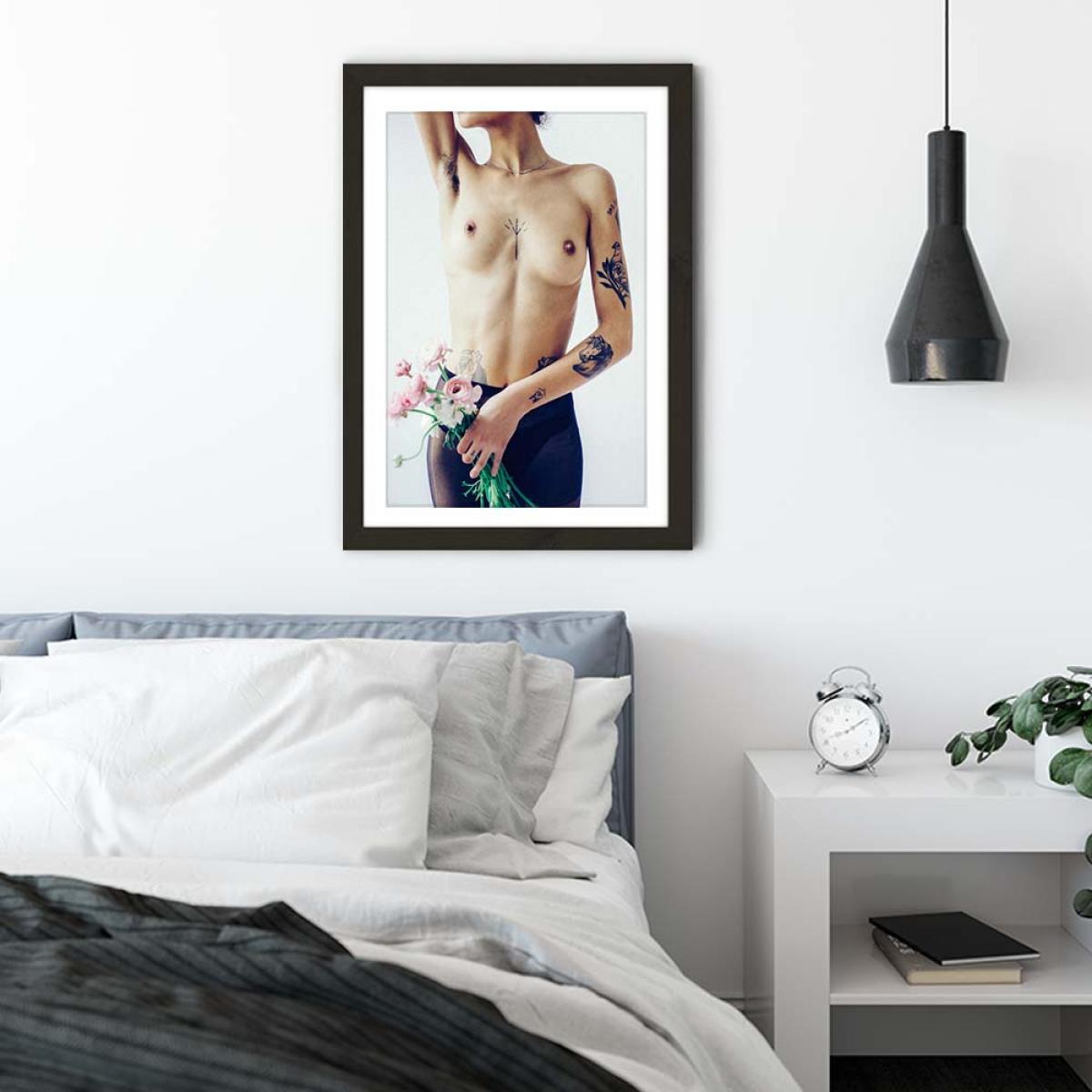 Flowers And Tights Art Print Black Frame – image 4