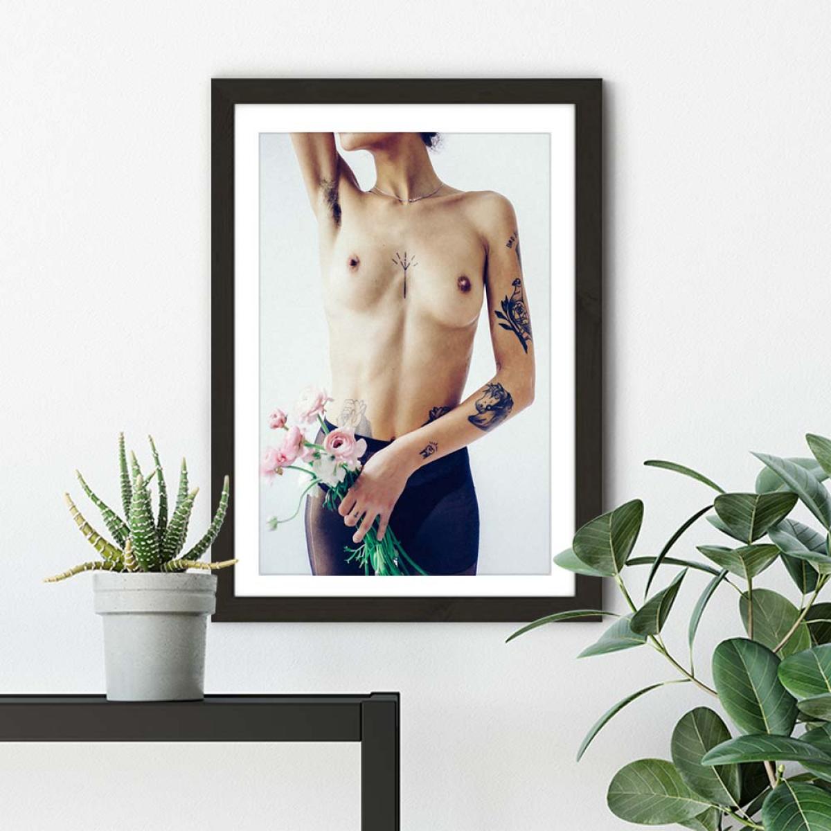 Flowers And Tights Art Print Black Frame – image 5