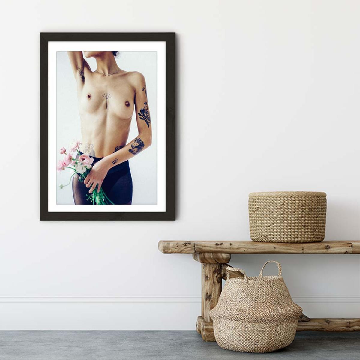 Flowers And Tights Art Print Black Frame – image 6