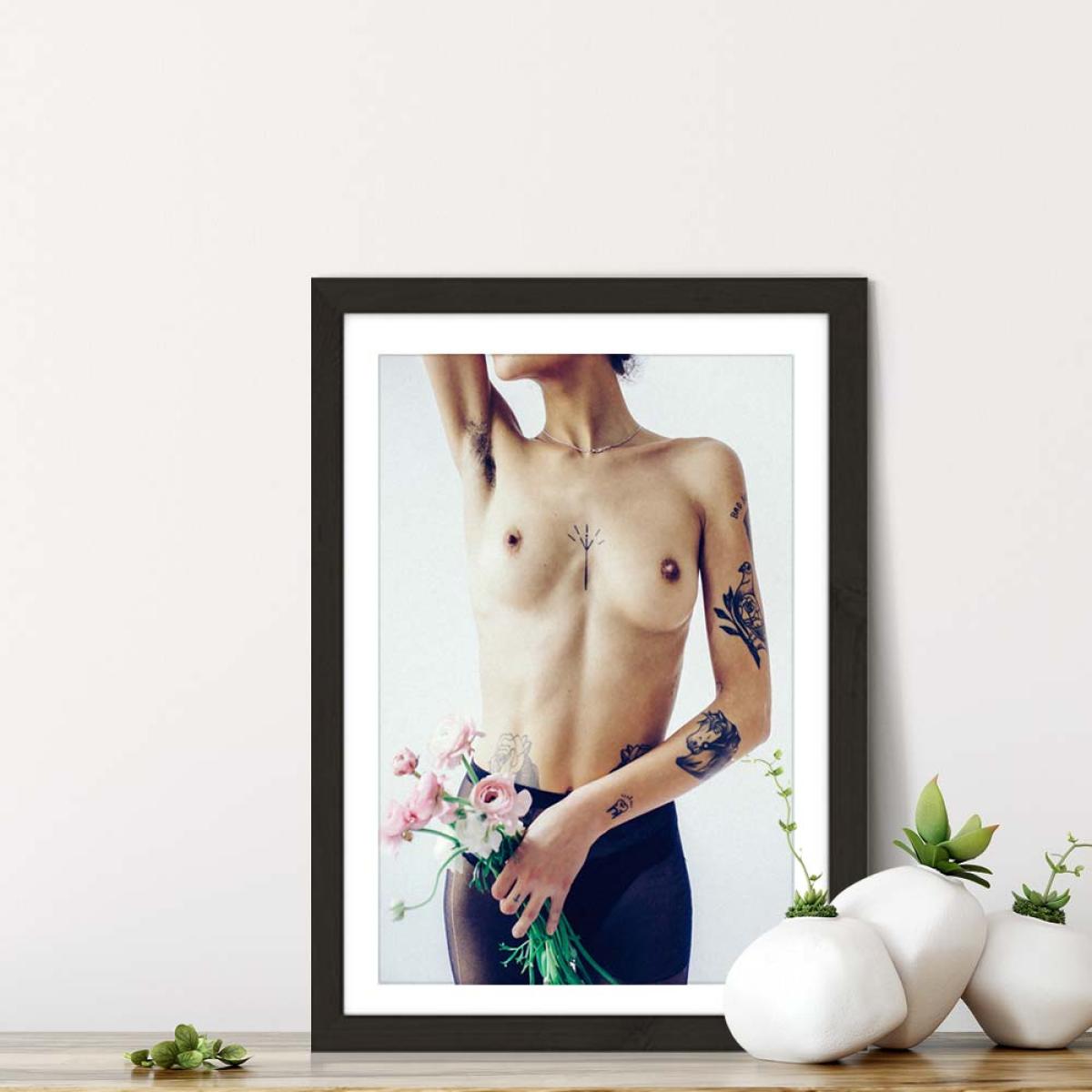 Flowers And Tights Art Print Black Frame – image 7