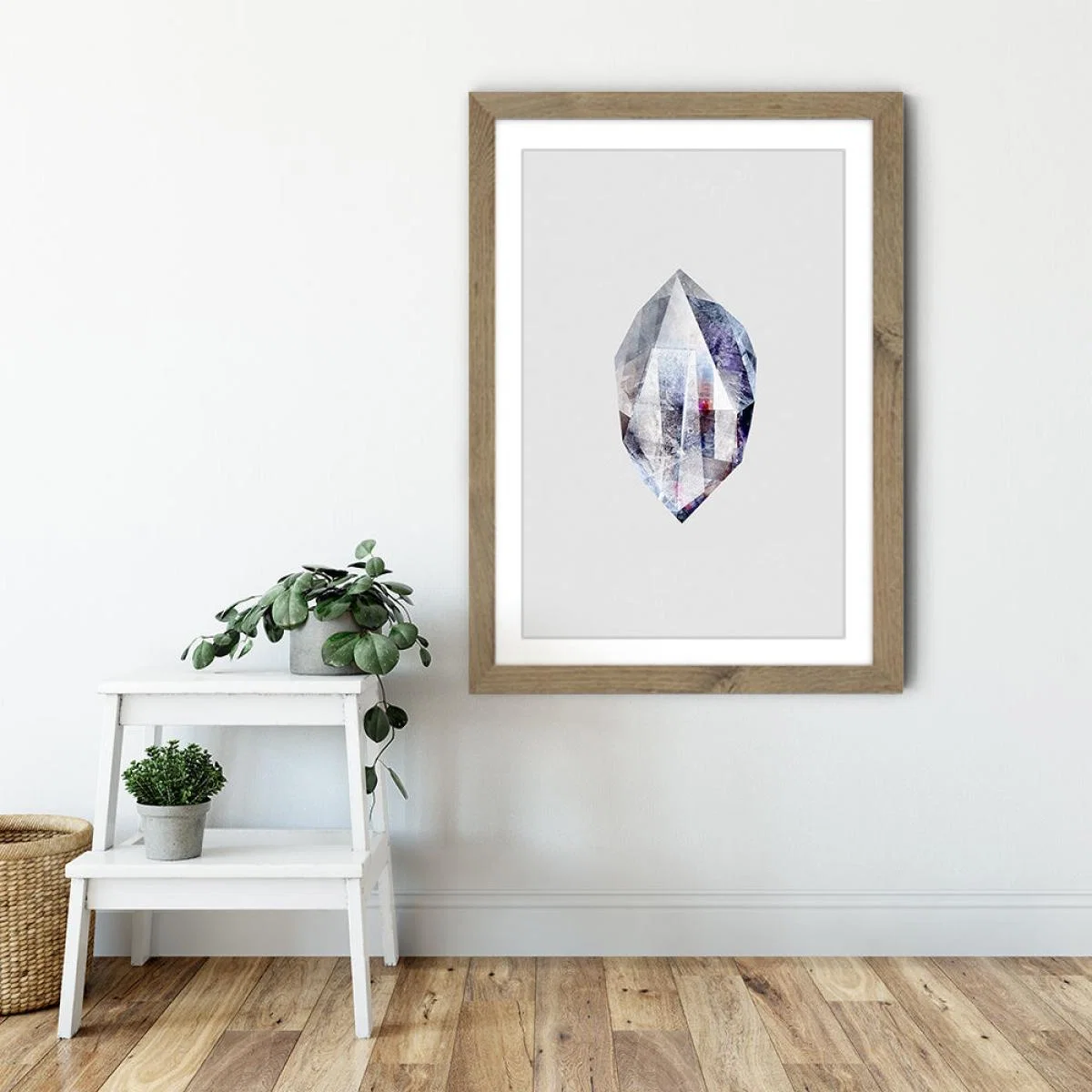 Fluorite Art Print Oak Frame – image 2