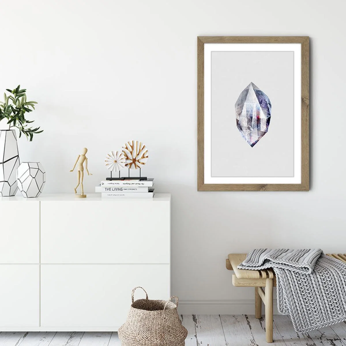 Fluorite Art Print Oak Frame – image 6