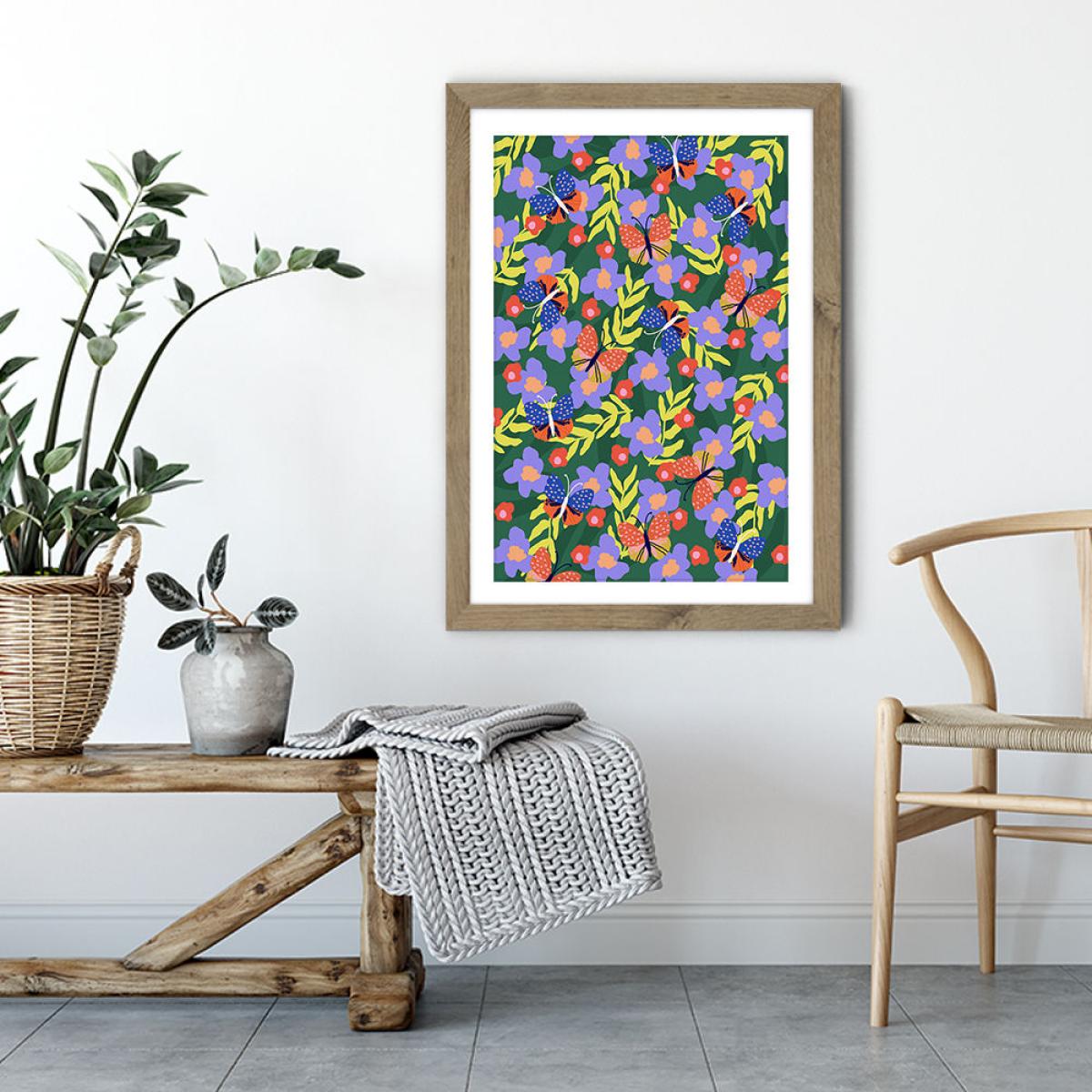 Butterflies At Your Window Art Print Oak Frame – image 4