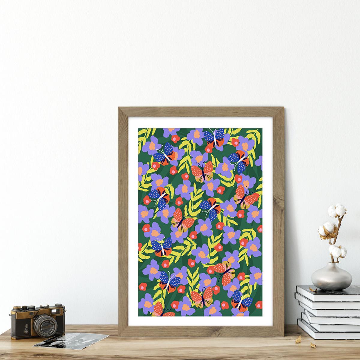 Butterflies At Your Window Art Print Oak Frame – image 5