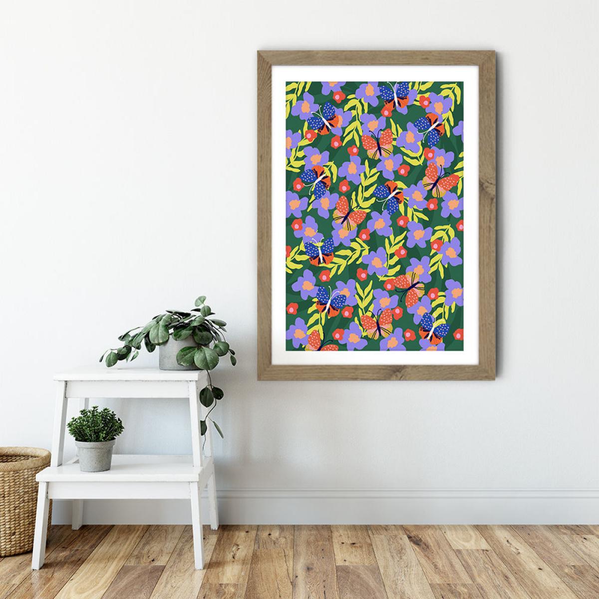 Butterflies At Your Window Art Print Oak Frame – image 6