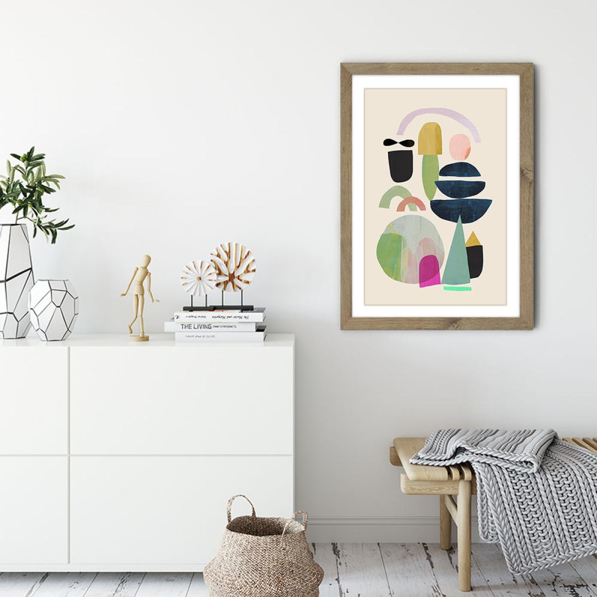Nord III Art Print Oak Frame – image 2