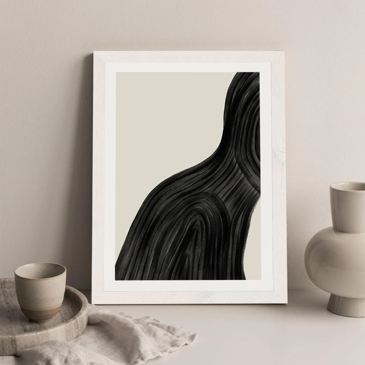 When You Left Art Print White Frame – image 2