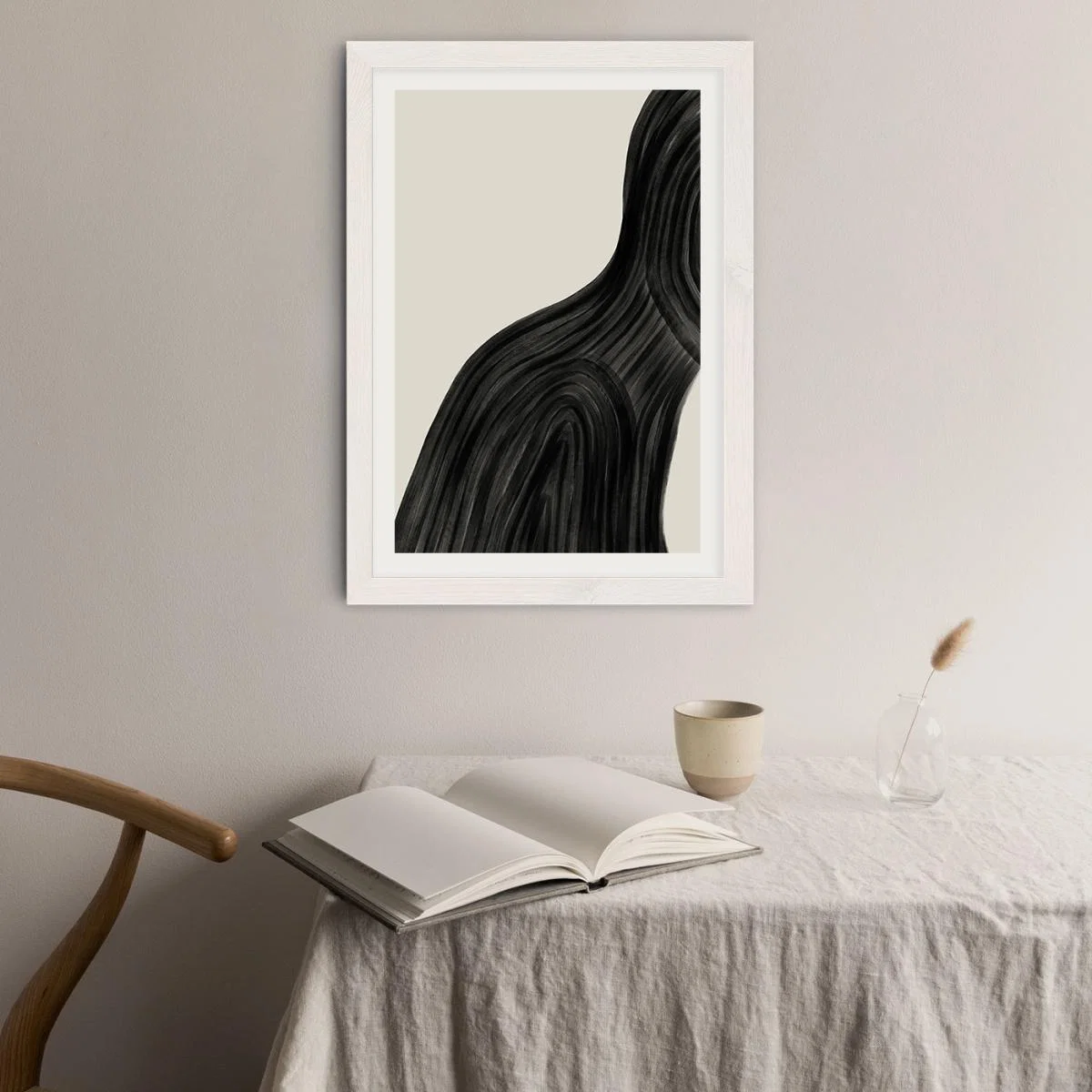When You Left Art Print White Frame – image 11