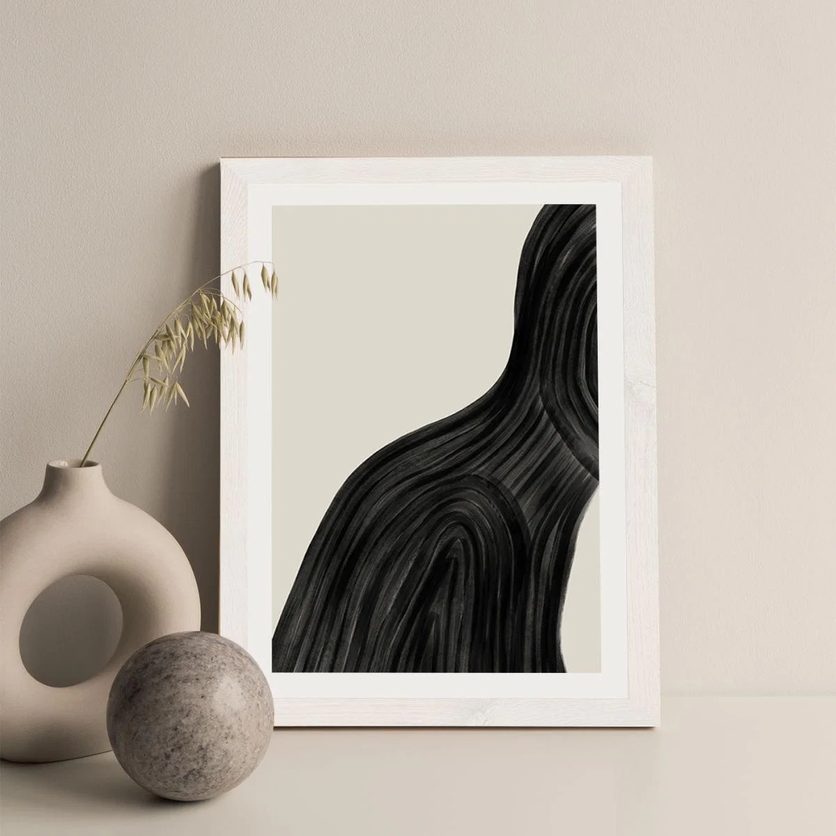 When You Left Art Print White Frame – image 3