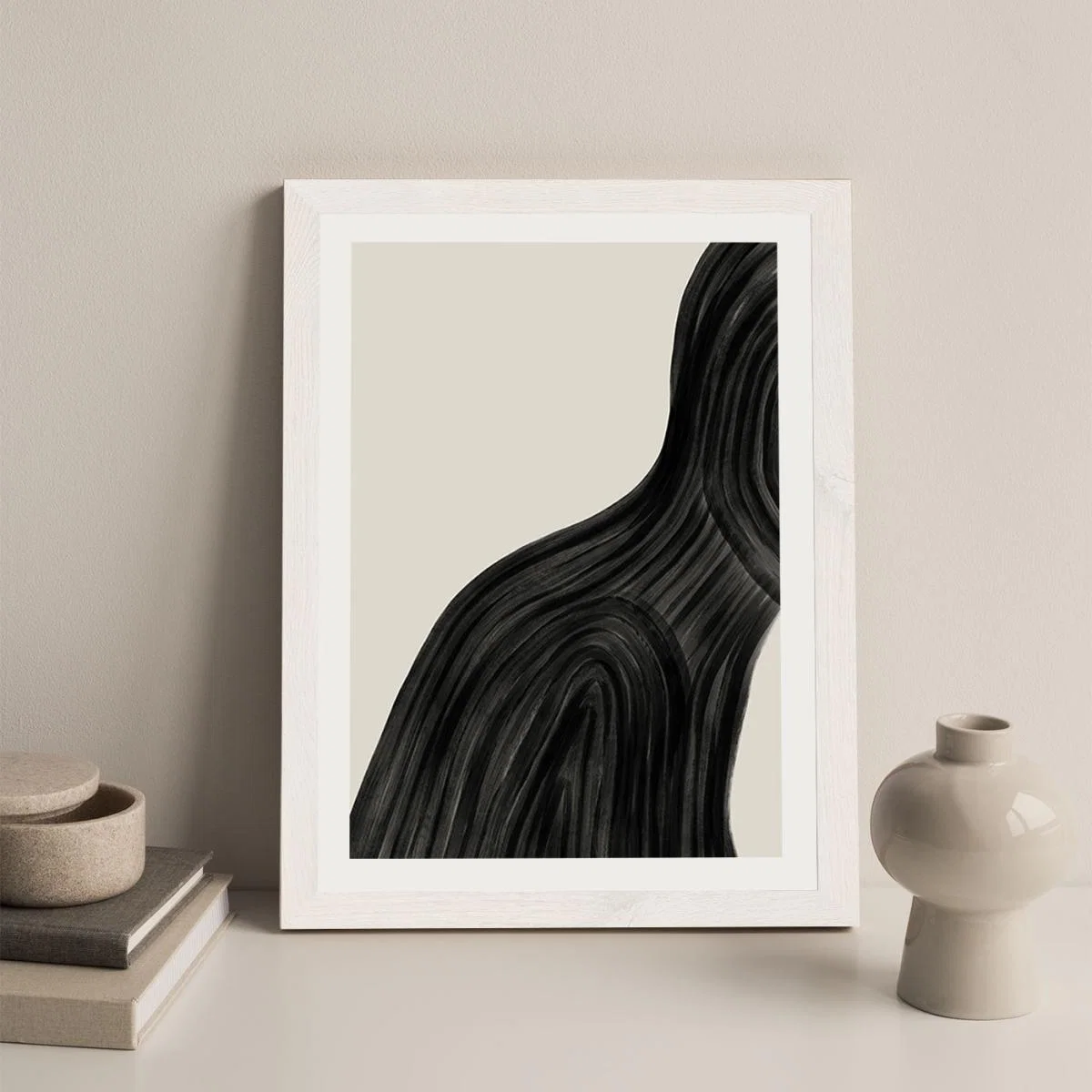 When You Left Art Print White Frame – image 4