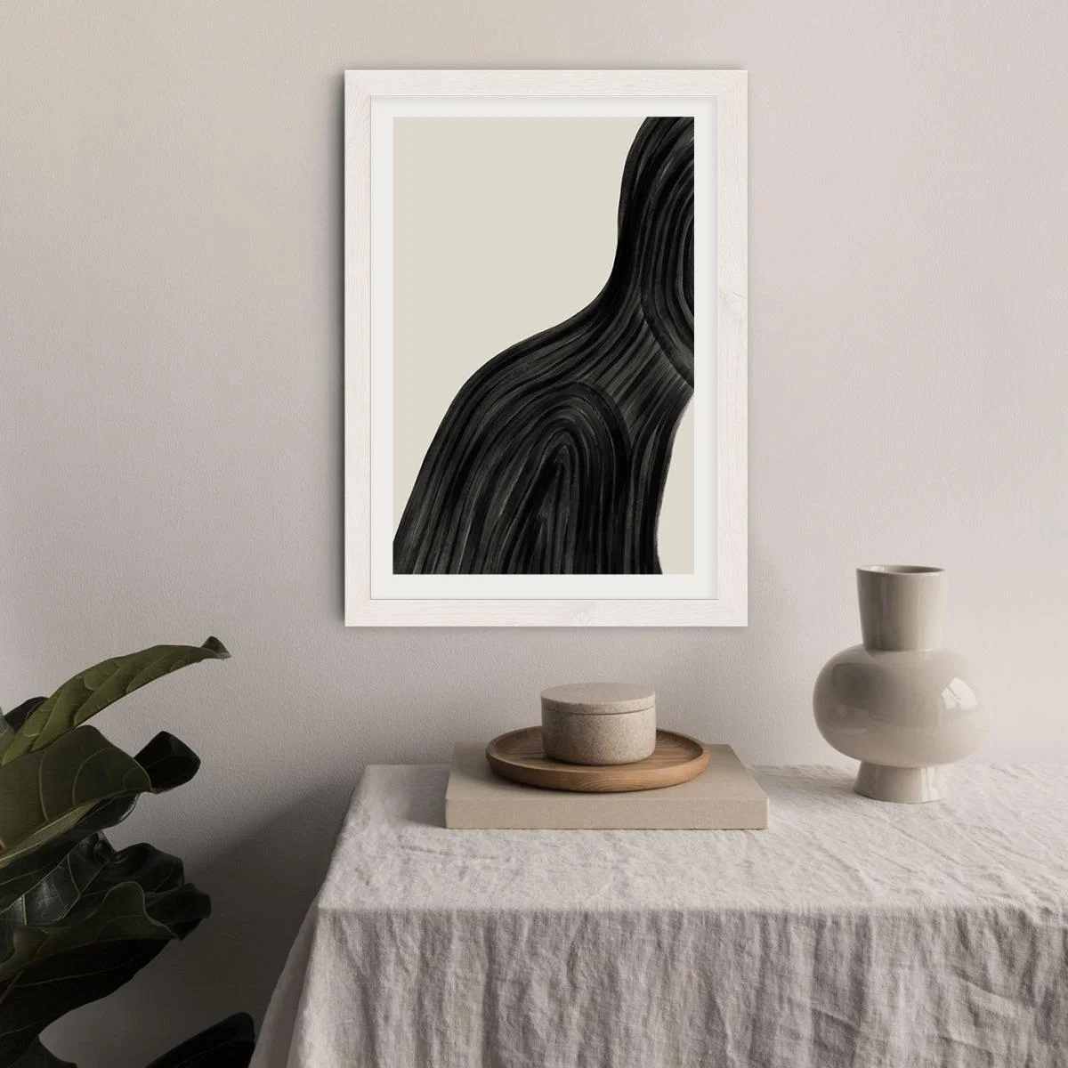 When You Left Art Print White Frame – image 5