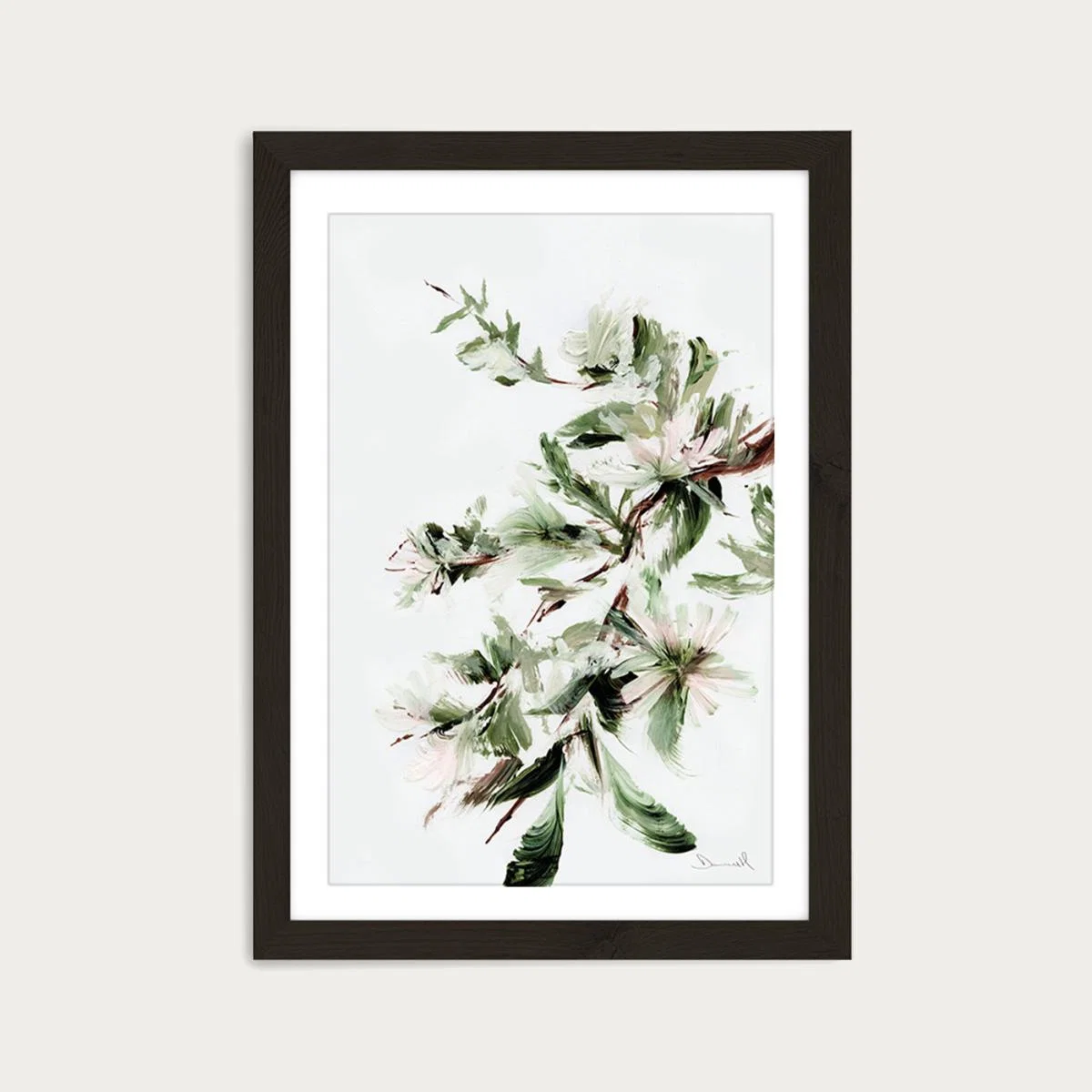 Apple Bossom Art Print Black Frame