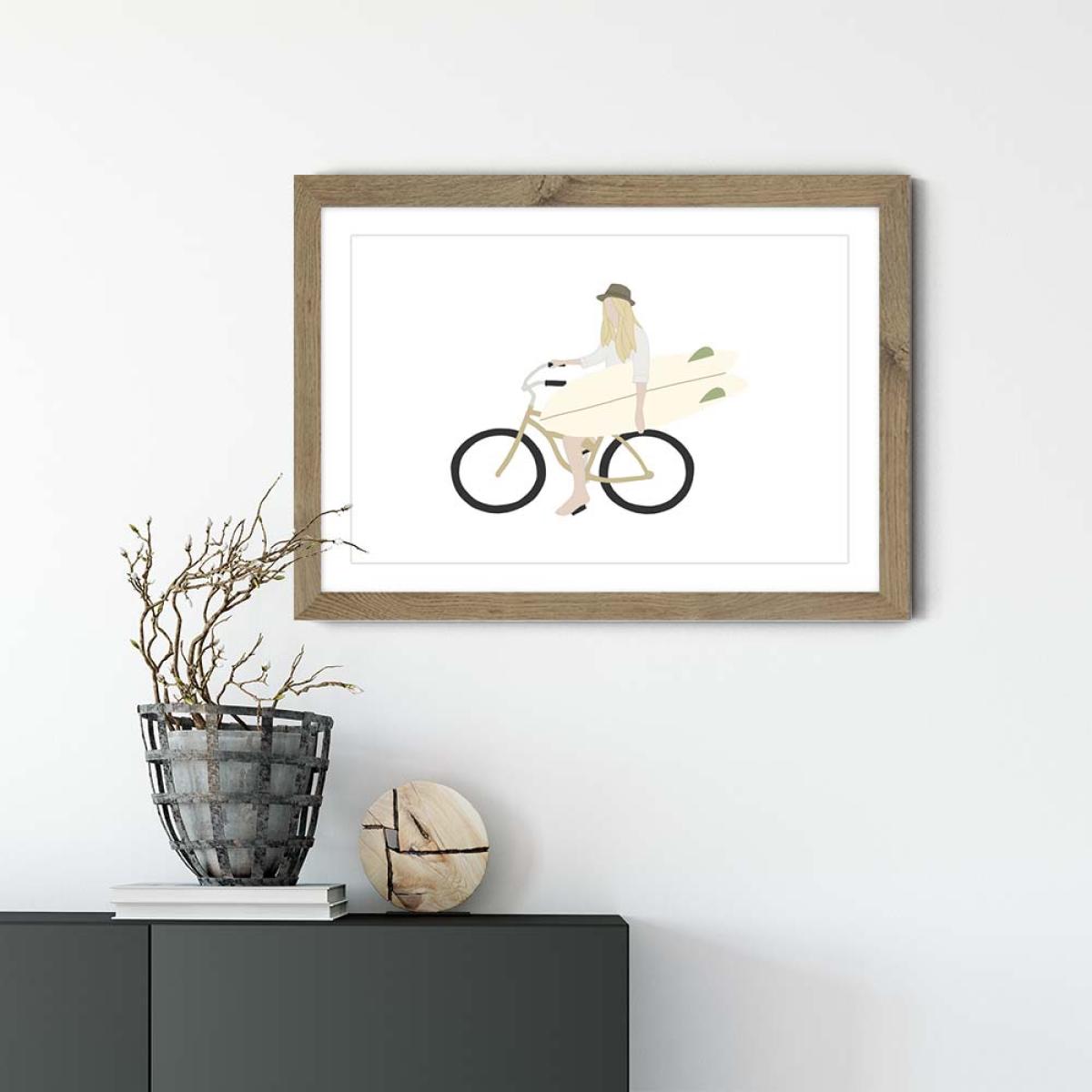 Honey Art Print Oak Frame – image 2