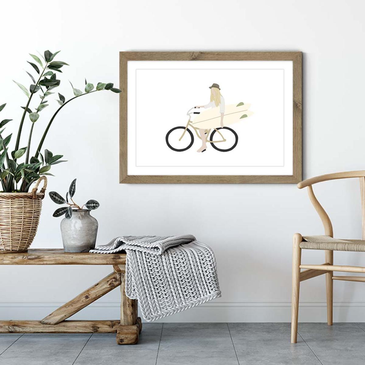 Honey Art Print Oak Frame – image 3