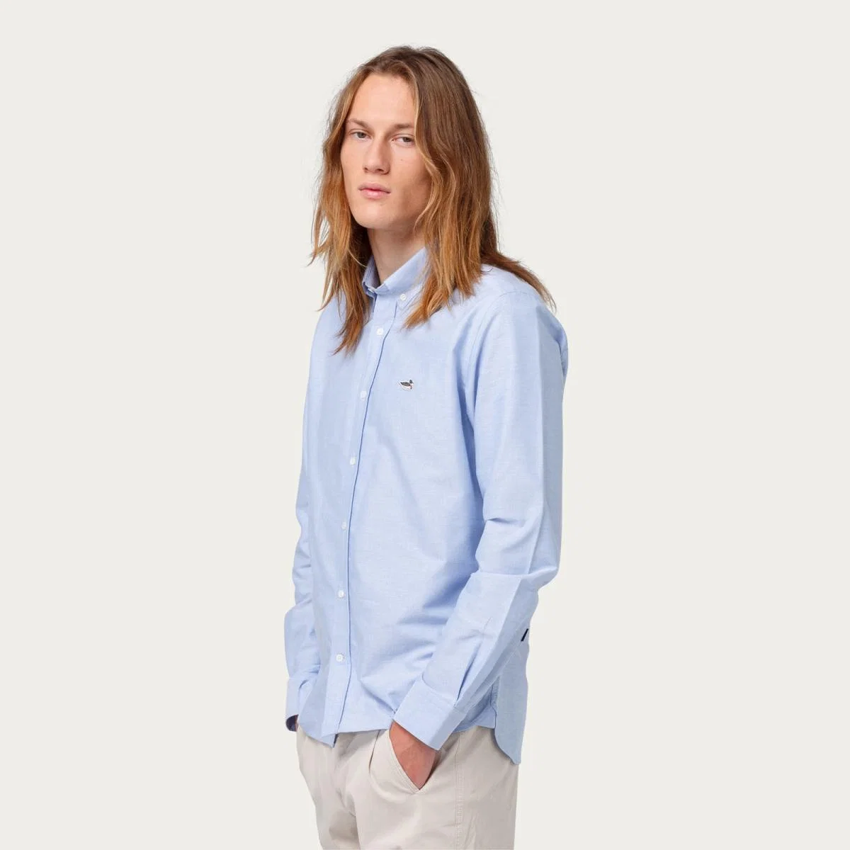 The Plain Light Blue Duck Button Down Shirt – image 2