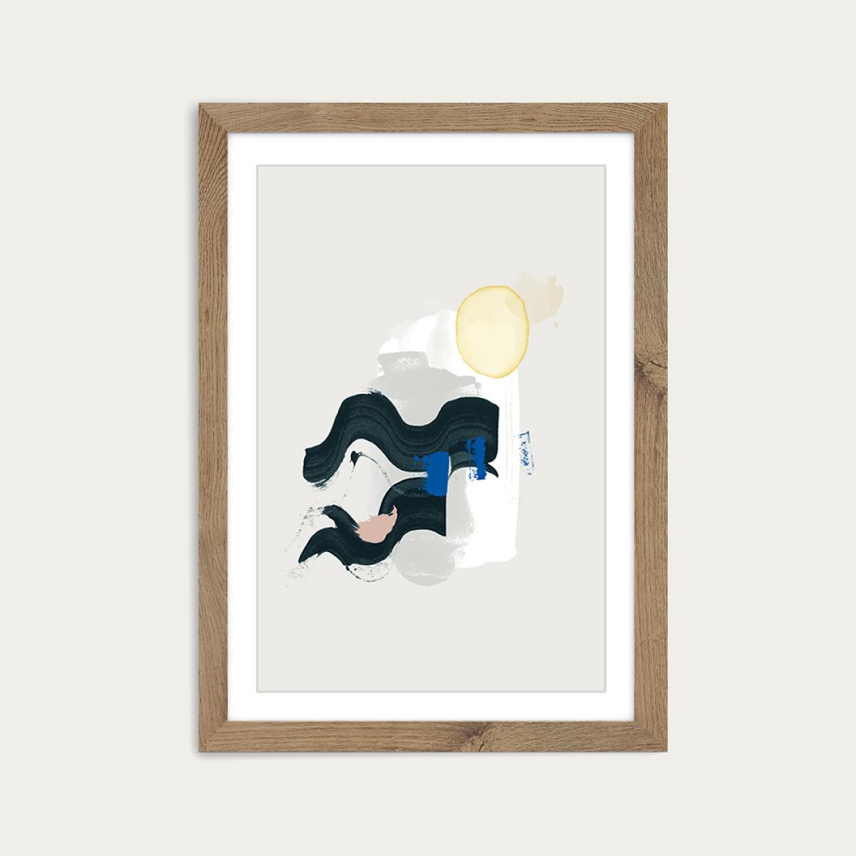 Patience Art Print Oak Frame – image 1