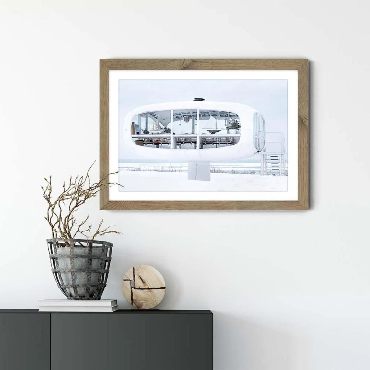 Binz 01 Art Print Oak Frame – image 2