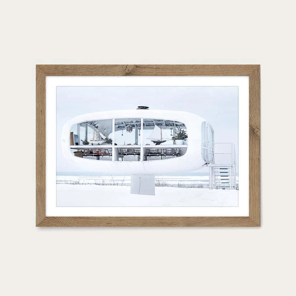 Binz 01 Art Print Oak Frame – image 1