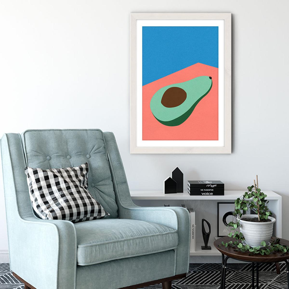 Avocado on The Table Art Print White Frame – image 4