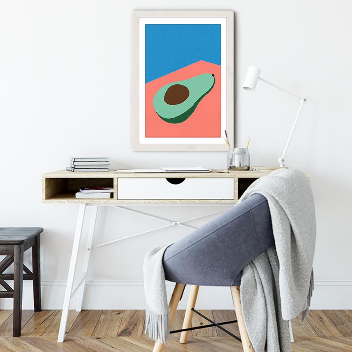 Avocado on The Table Art Print White Frame – image 5
