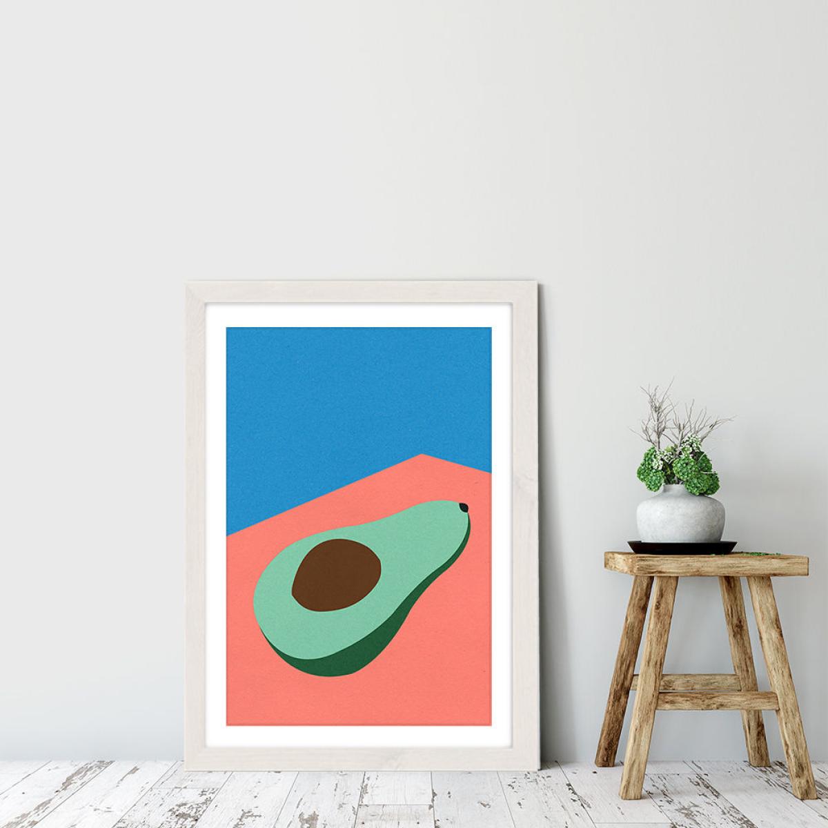 Avocado on The Table Art Print White Frame – image 6