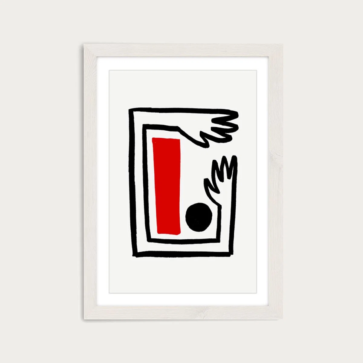 Hands I Art Print White Frame