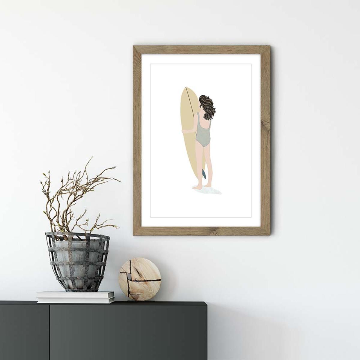 Mara Art Print Oak Frame – image 2