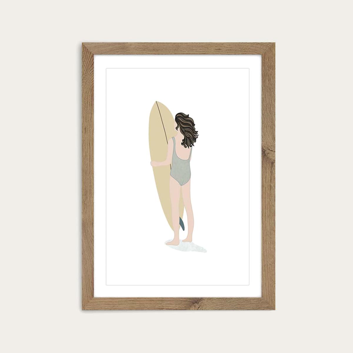 Mara Art Print Oak Frame – image 1