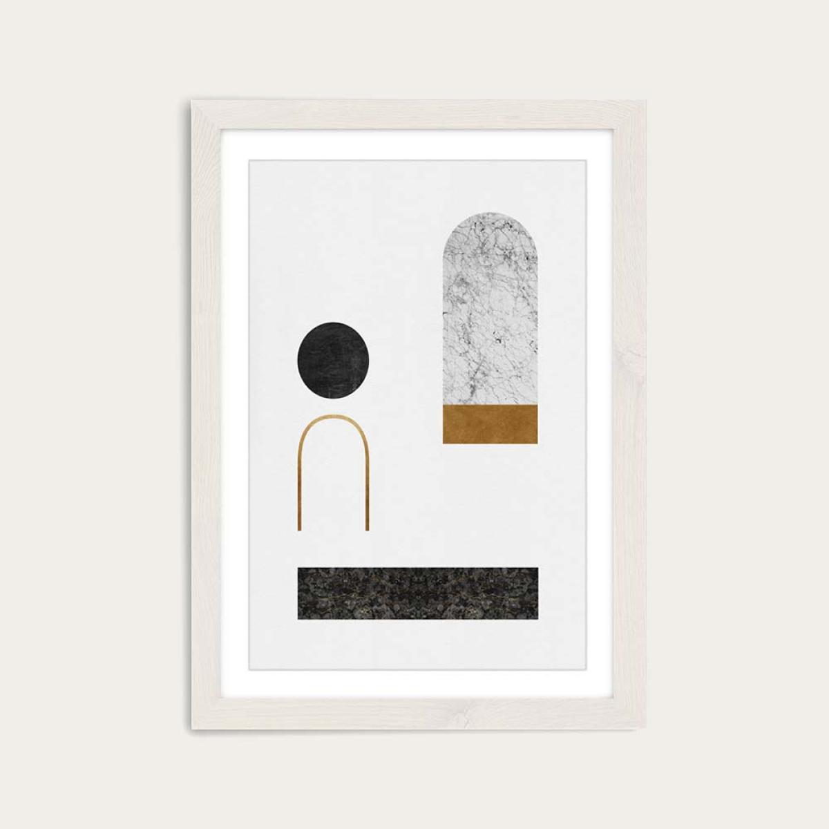 Abstract Geometric II Art Print White Frame