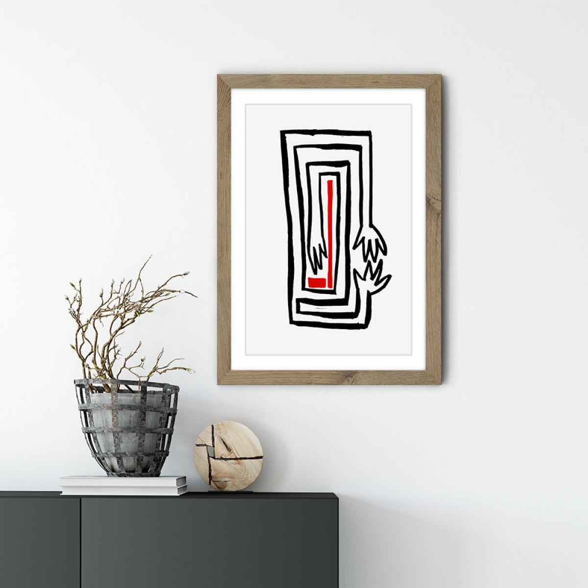 Hands III Art Print Oak Frame – image 2
