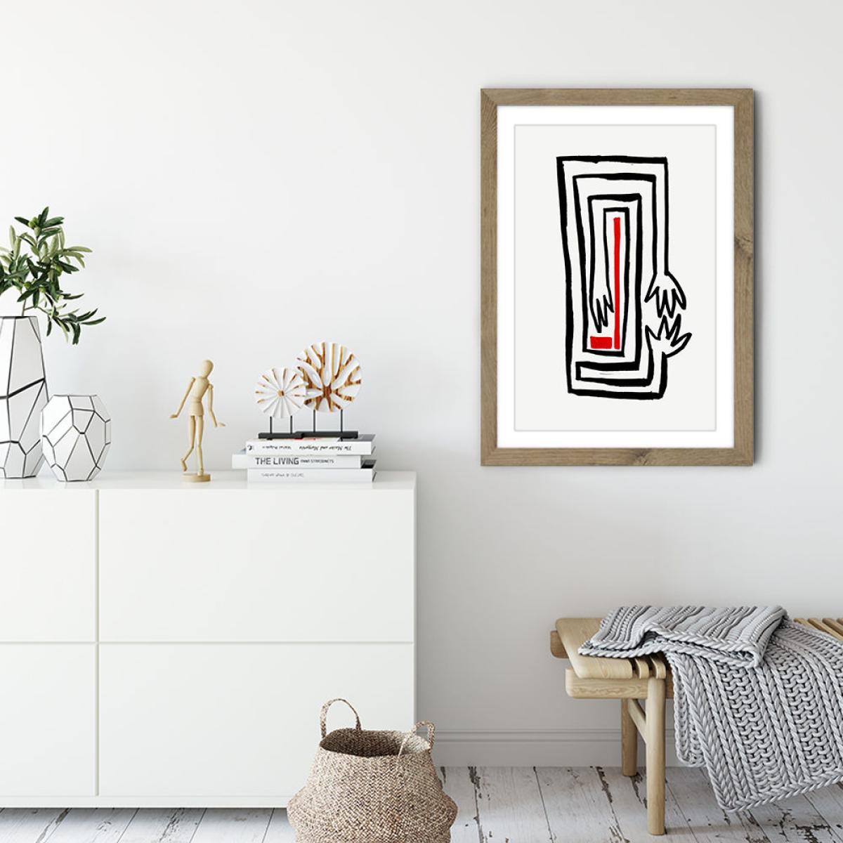 Hands III Art Print Oak Frame – image 3