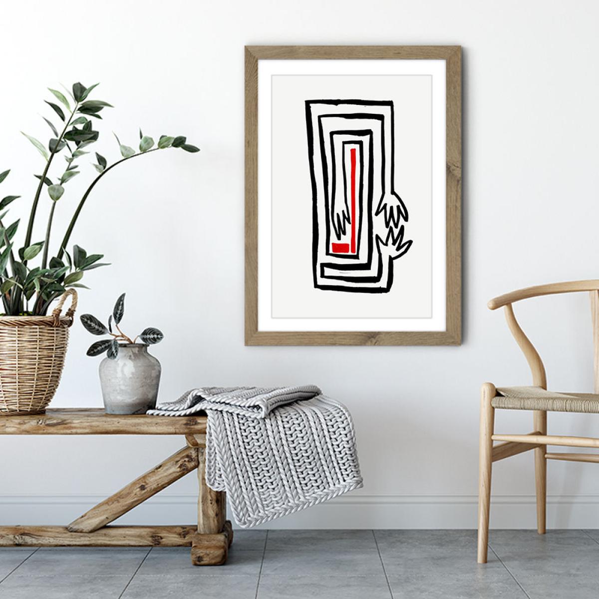 Hands III Art Print Oak Frame – image 5
