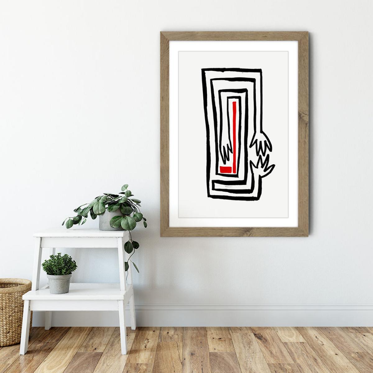 Hands III Art Print Oak Frame – image 6
