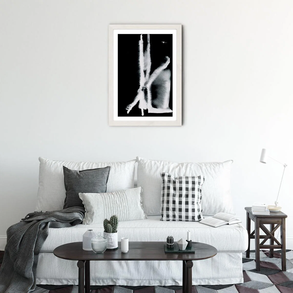 Feathery Milky Way Art Print White Frame – image 2