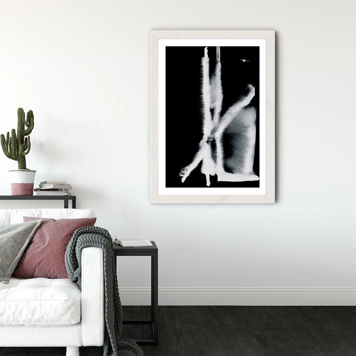 Feathery Milky Way Art Print White Frame – image 3