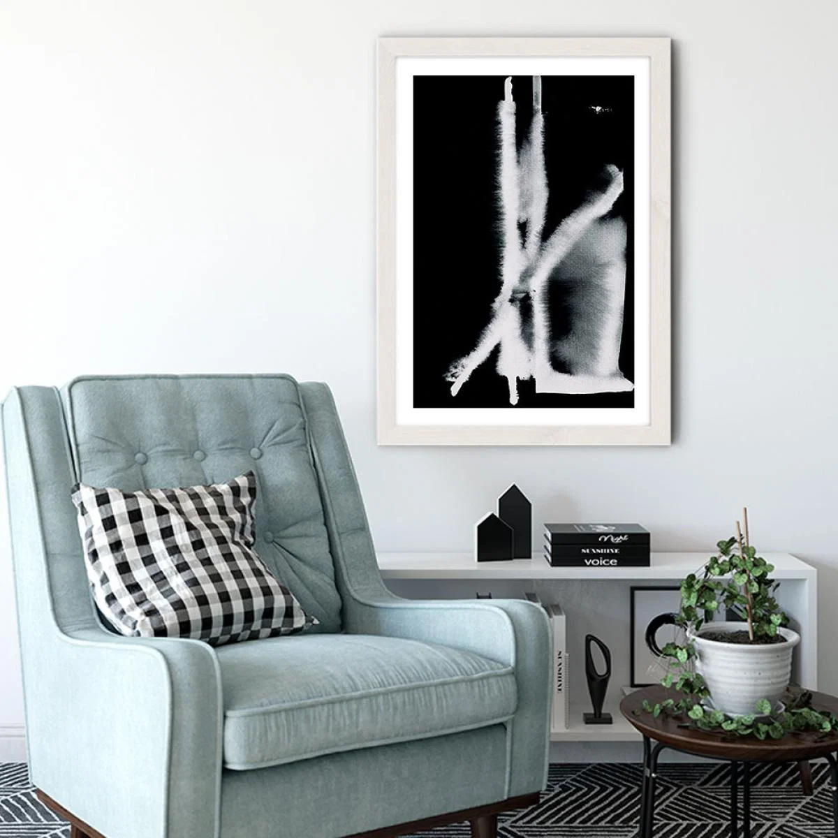 Feathery Milky Way Art Print White Frame – image 4