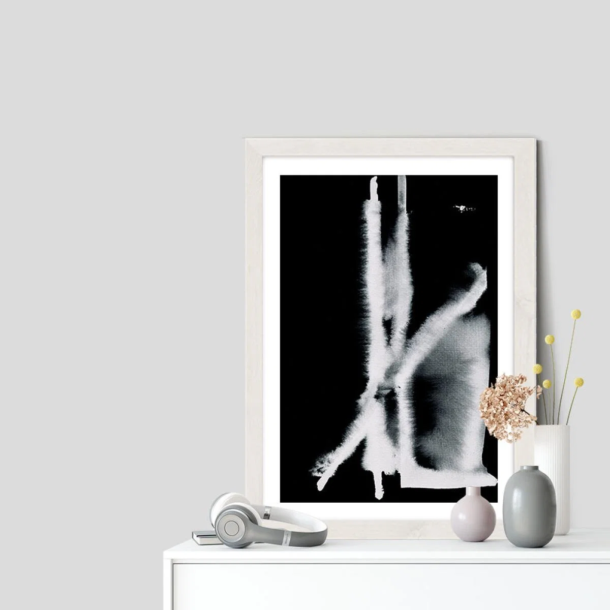 Feathery Milky Way Art Print White Frame – image 7