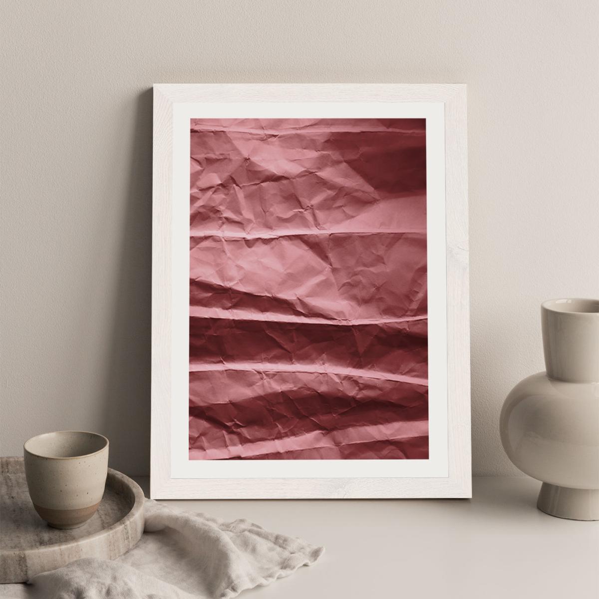Blush Beach Waves Paper Landscape Art Print White Frame – image 2