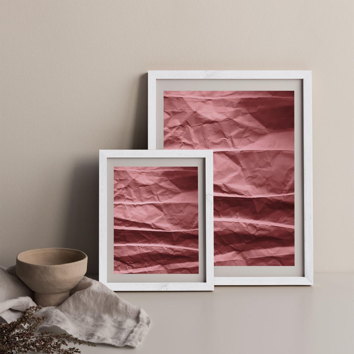 Blush Beach Waves Paper Landscape Art Print White Frame – image 11