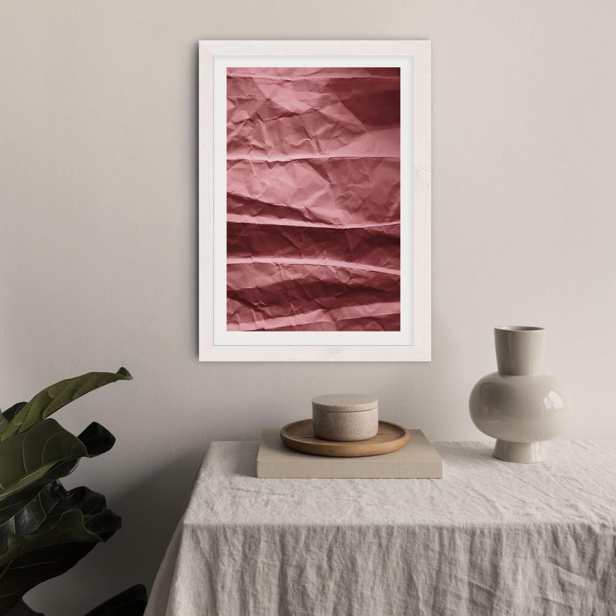 Blush Beach Waves Paper Landscape Art Print White Frame – image 5